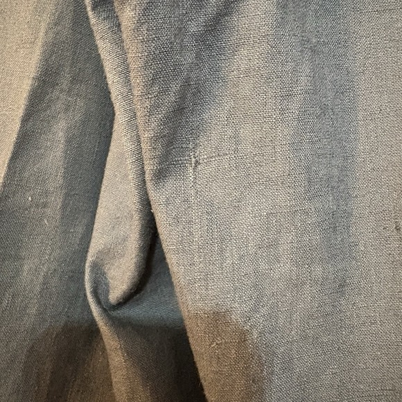 Linen Cotton Blend Vintage Baxter Dress Pants Pleated Cuffs Mens‎ Sz 40x32 Blue - Picture 8 of 11